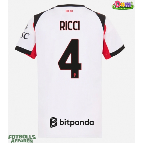 AC Milan Samuele Ricci #4 Bortatröja Kvinnor 2025-26 Kortärmad